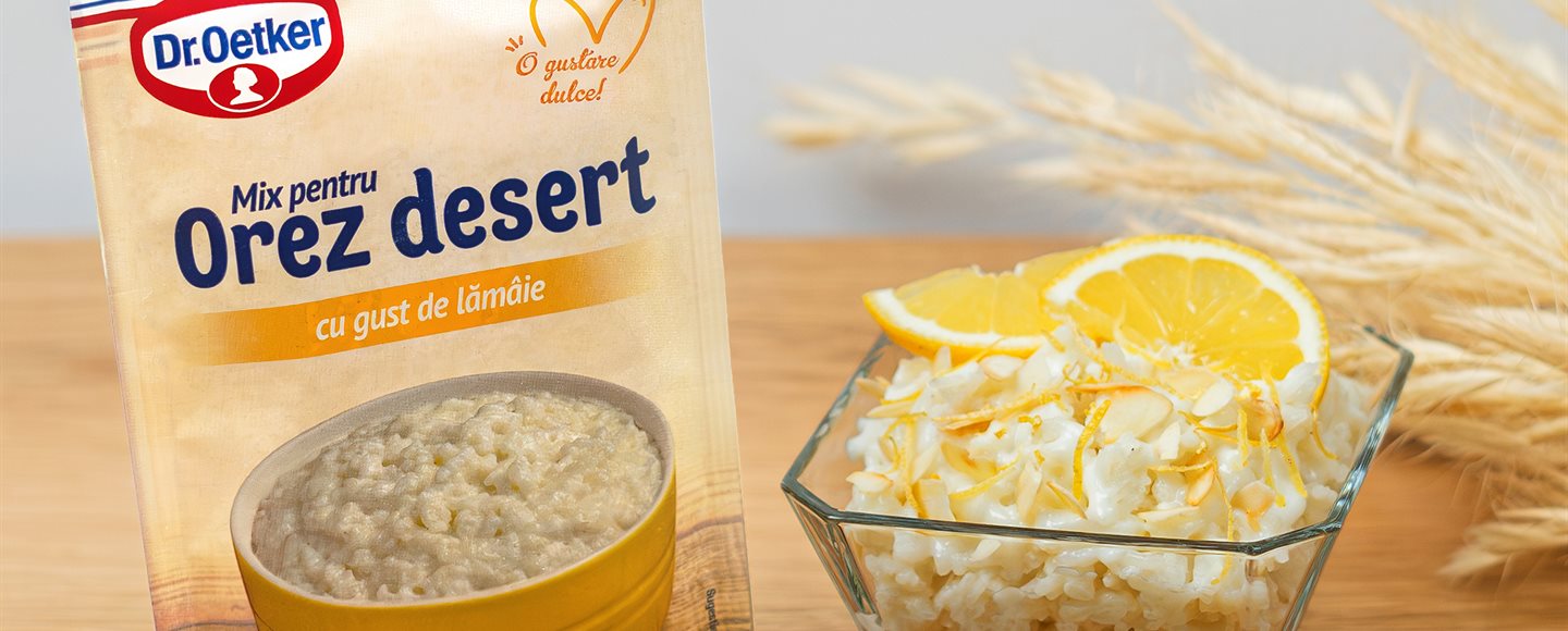 Orez desert cu gust de lămâie - O gustare dulce | Dr. Oetker