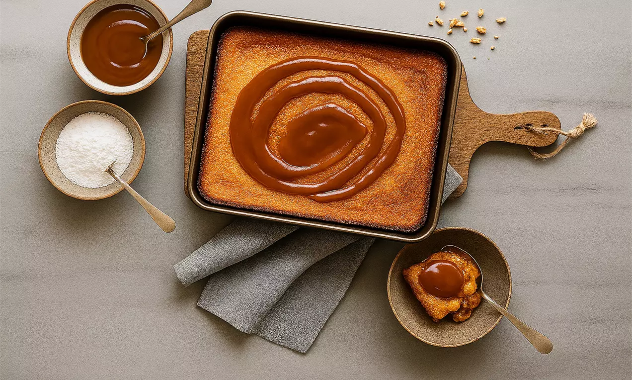 Clătită uriașă la cuptor cu caramel, AI-labeled image